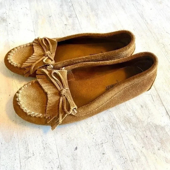 Minnetonka Suede Leather Moccasins - Picture 2 of 7
